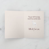 Abstract Minimaal Origami Kerstrendierbos Kaart (Binnen)