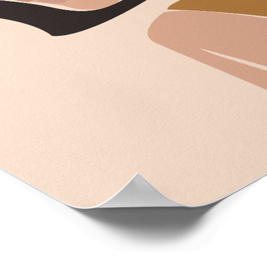 Abstract minimaal Poster Woman Boho Chic (Hoek)