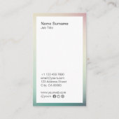 Abstract minimaal verloopverticaal Visitekaartje (Achterkant)