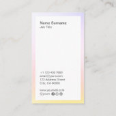 Abstract minimaal verloopverticaal Visitekaartje (Achterkant)