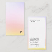 Abstract minimaal verloopverticaal Visitekaartje (Voorkant / Achterkant)