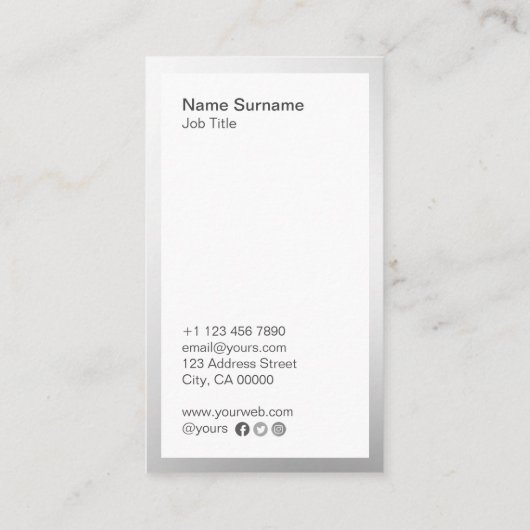 Abstract minimaal verloopverticaal Visitekaartje (Achterkant)