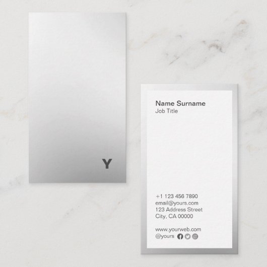 Abstract minimaal verloopverticaal Visitekaartje (Voorkant / Achterkant)