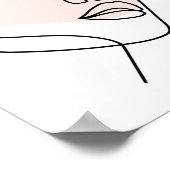 Abstract minimaal vrouw enkele lijn art Stone 2 Poster (Hoek)