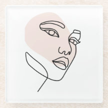 Abstract minimaal vrouw single line art