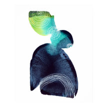 Abstract minimaal Waterverf Poster schilderen