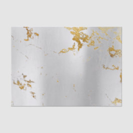 Abstract minimaal zilvergrijs metaalmarmer Gold Tissuepapier