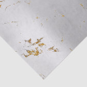 Abstract minimaal zilvergrijs metaalmarmer Gold Tissuepapier (Detail)