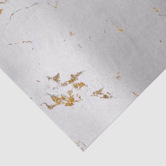 Abstract minimaal zilvergrijs metaalmarmer Gold Tissuepapier (Detail)