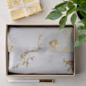 Abstract minimaal zilvergrijs metaalmarmer Gold Tissuepapier (Geschenk)