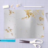 Abstract minimaal zilvergrijs metaalmarmer Gold Tissuepapier (Craft)