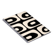 Abstract minimaal zwart en crème uit de Middeleeuw Notitieboek (Rechterzijde)