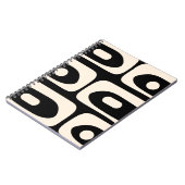 Abstract minimaal zwart en crème uit de Middeleeuw Notitieboek (Linkerzijde)