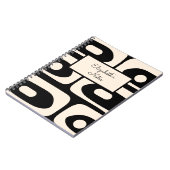 Abstract minimaal zwart en crème uit de Middeleeuw Notitieboek (Linkerzijde)