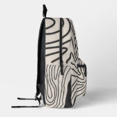 Abstract minimal art retro vintage  Monogram  Bedrukte Rugzak (Links)