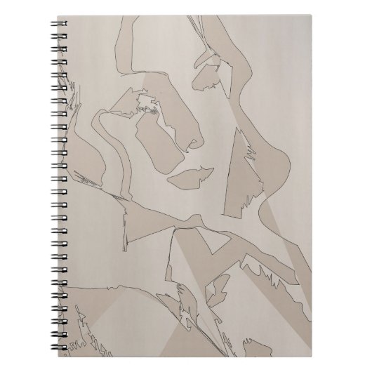 Abstract Minimal Line Art Notitieboek (Voorkant)