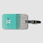 Abstract minimal style sketched trendy Monogram Bagagelabel (Voorkant (horizontaal))