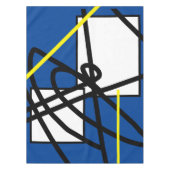 Abstract minimalisme Blauw Geel Tafelkleed (Voorkant)