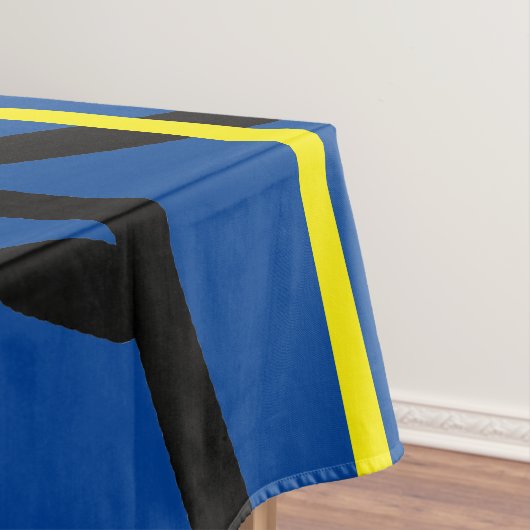 Abstract minimalisme Blauw Geel Tafelkleed (Voorbeeld)