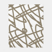 Abstract minimalisme chocolade lijnen witte deken (Voorkant)