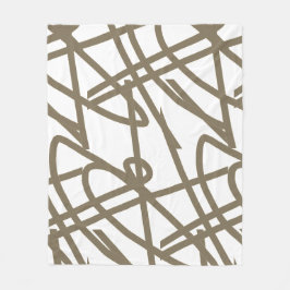 Abstract minimalisme chocolade lijnen witte deken