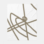 Abstract minimalisme Chocolade Lines White Blanket Fleece Deken (Voorkant)