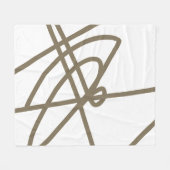 Abstract minimalisme Chocolade Lines White Blanket Fleece Deken (Voorkant (Horizontaal))