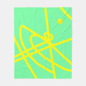 Abstract minimalisme gele lijnen turquoise deken (Voorkant)