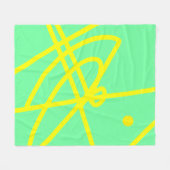 Abstract minimalisme gele lijnen turquoise deken (Voorkant (Horizontaal))