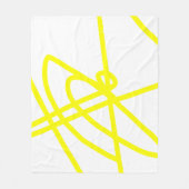 Abstract minimalisme gele lijnen witte deken (Voorkant)