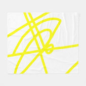 Abstract minimalisme gele lijnen witte deken (Voorkant (Horizontaal))