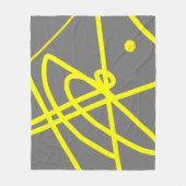 Abstract minimalisme Gele linnen Grijze Blanket Fleece Deken (Voorkant)