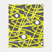 Abstract minimalisme Gele linnen Grijze Blanket Fleece Deken (Voorkant)