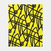 Abstract minimalisme lijnen zwart geel deken (Voorkant)