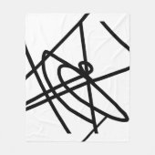 Abstract minimalisme lijnen zwart wit deken (Voorkant)
