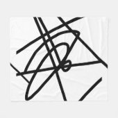 Abstract minimalisme lijnen zwart wit deken (Voorkant (Horizontaal))
