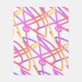 Abstract minimalisme Paarse roze linnen Blanket Fleece Deken (Voorkant)