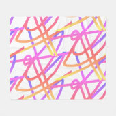 Abstract minimalisme Paarse roze linnen Blanket Fleece Deken (Voorkant (Horizontaal))