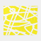 Abstract minimalisme witte lijnen gele deken (Voorkant (Horizontaal))