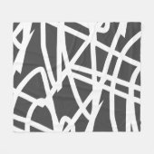 Abstract minimalisme Witte lijnen Grijze Blanket Fleece Deken (Voorkant (Horizontaal))