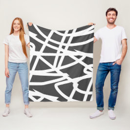 Abstract minimalisme witte lijnen grijze deken