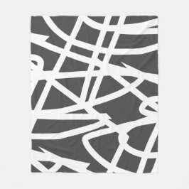 Abstract minimalisme witte lijnen grijze deken