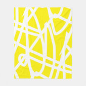 Abstract minimalisme Witte linnen Gele Blanket Fleece Deken (Voorkant)