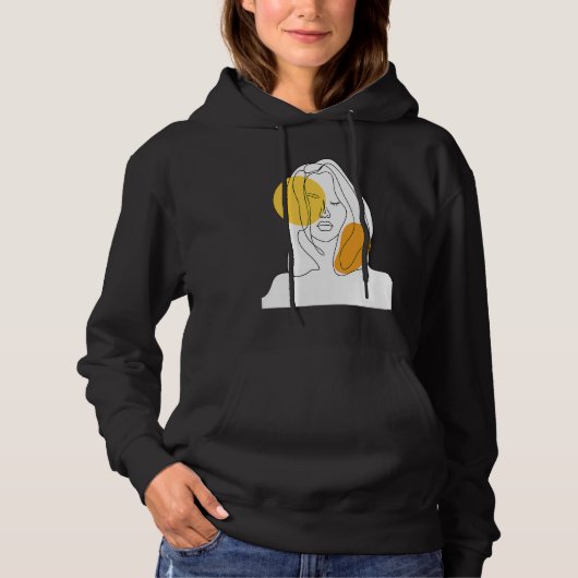 Abstract minimalist beauty from inside girl hoodie (Voorkant)