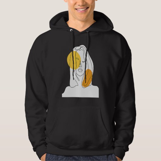 Abstract minimalist beauty from inside girl hoodie (Voorkant)