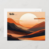 Abstract Minimalist Landscape Briefkaart (Voorkant / Achterkant)