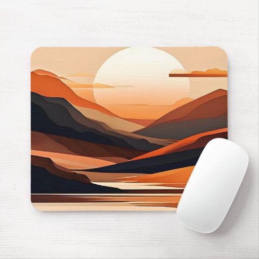 Abstract Minimalist Landscape Muismat (Met muis)