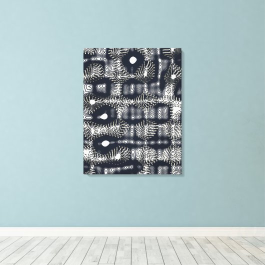 Abstract Minimalist Quantum Mechanics pattern  Canvas Afdruk (Insitu (Houten vloer))