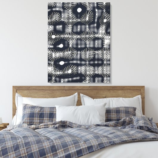 Abstract Minimalist Quantum Mechanics pattern Canvas Afdruk (Insitu (Slaapkamer))