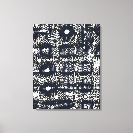 Abstract Minimalist Quantum Mechanics pattern  Canvas Afdruk (Voorkant)